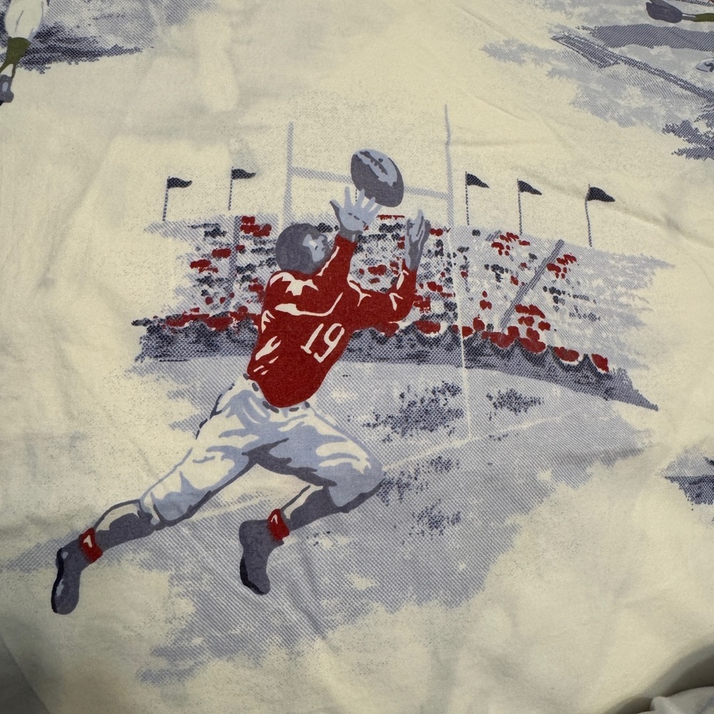 Vintage Baseball/Football Pottery Barn Cotton Duvet Cover